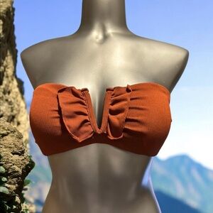 💟Rust Bandeau Bikini Top